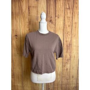 Abercrombie & Fitch Cropped Tshirt Mocha Brown Women's Size S